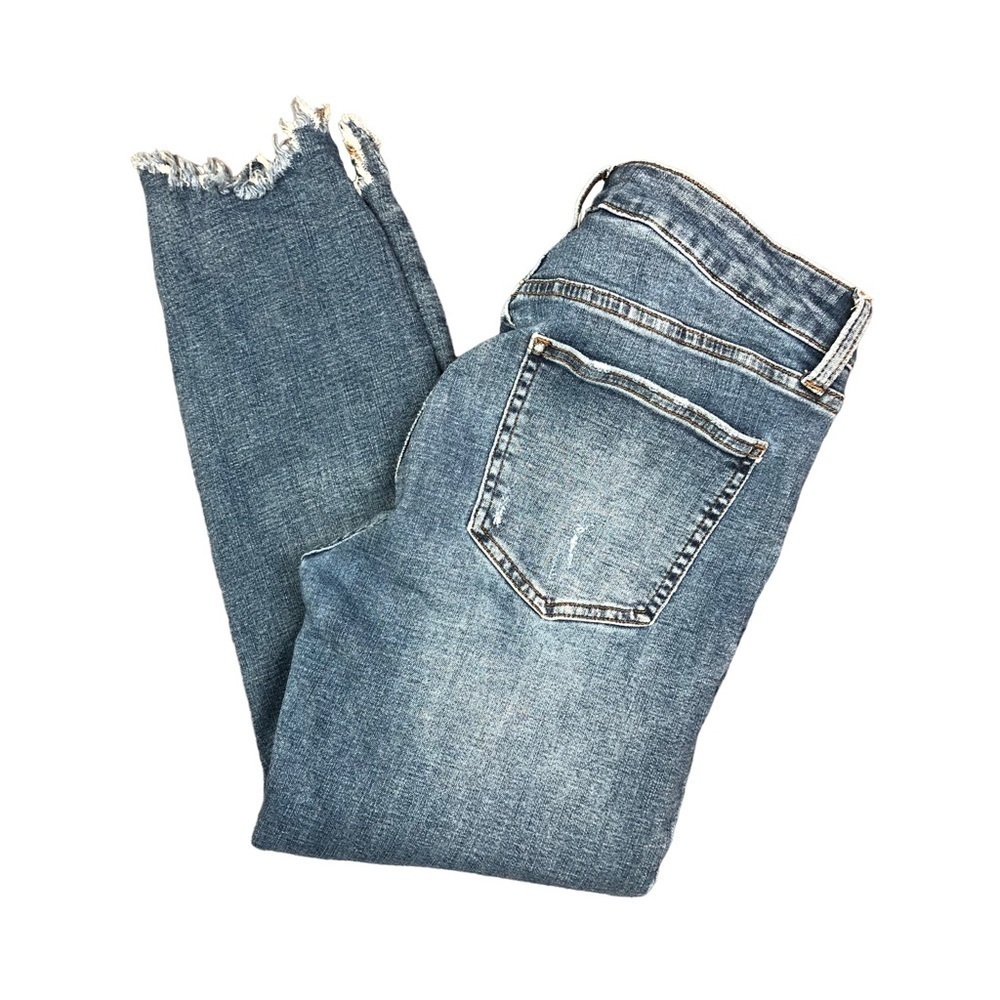 Pistola distressed cropped jeans raw hem 29